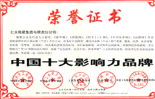中国十大影响力品牌